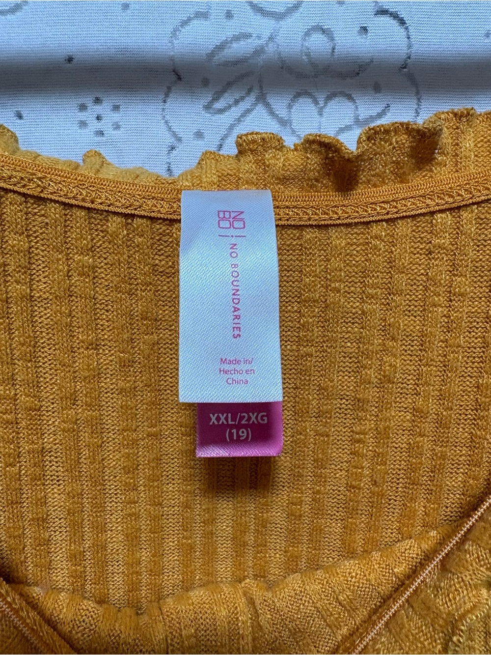 No Boundaries Mustard Ribbed Off Shoulder Button Dress XXL 2X - Picture 3 of 5